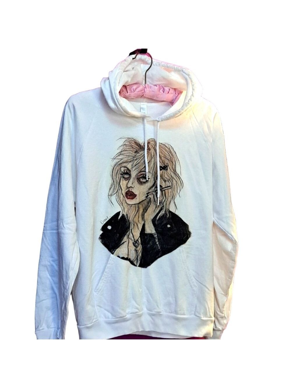 Lucas David Graphic Sweatshirt. Whie Size Medium
